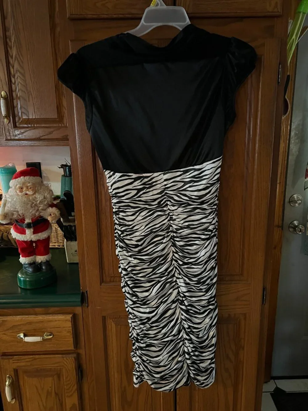 Charlotte Russe Zebra Print Dress Size Large Black and White